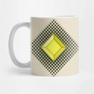 Yellow Diamond Gem Angular Mug